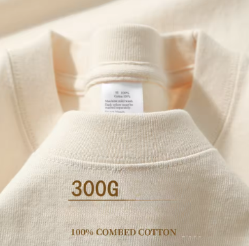 Heavy weight cotton short sleeved T-shirt summer round neck loose